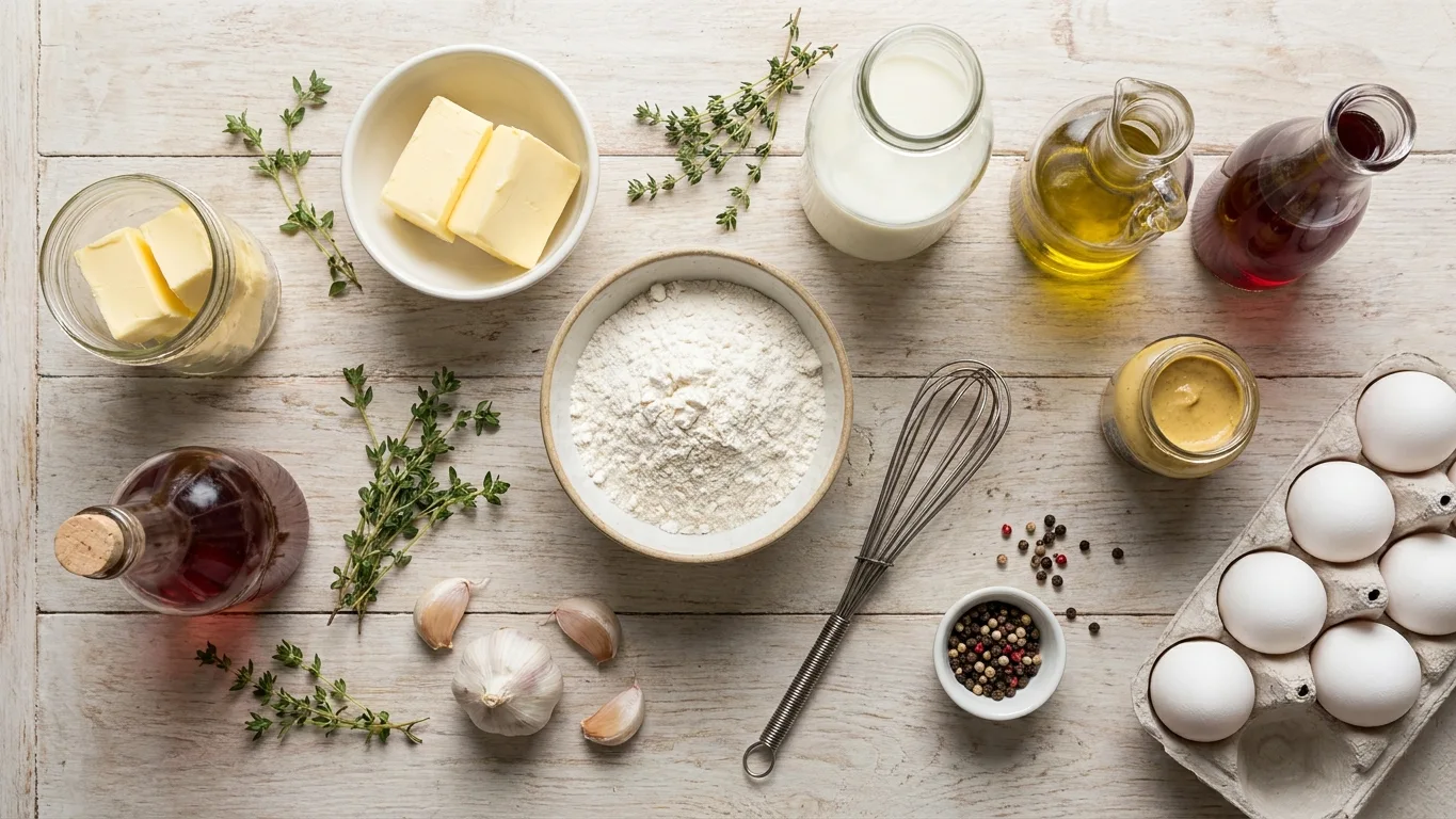 Réussir ses sauces de base : béchamel, vinaigrette, mayonnaise