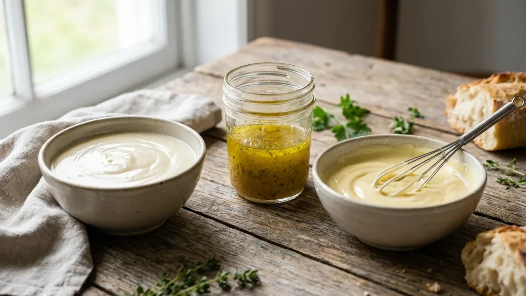 Béchamel, vinaigrette et mayonnaise, les trois sauces de base